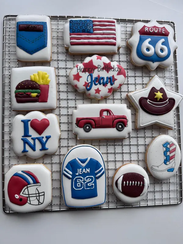 Biscuits personnalisés sur le thème des États-Unis et de la Route 66